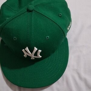 NY Collection Kids Green Baseball Cap with White NY Logo